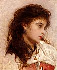 George Elgar Hicks Canvas Paintings - A Gypsy Girl